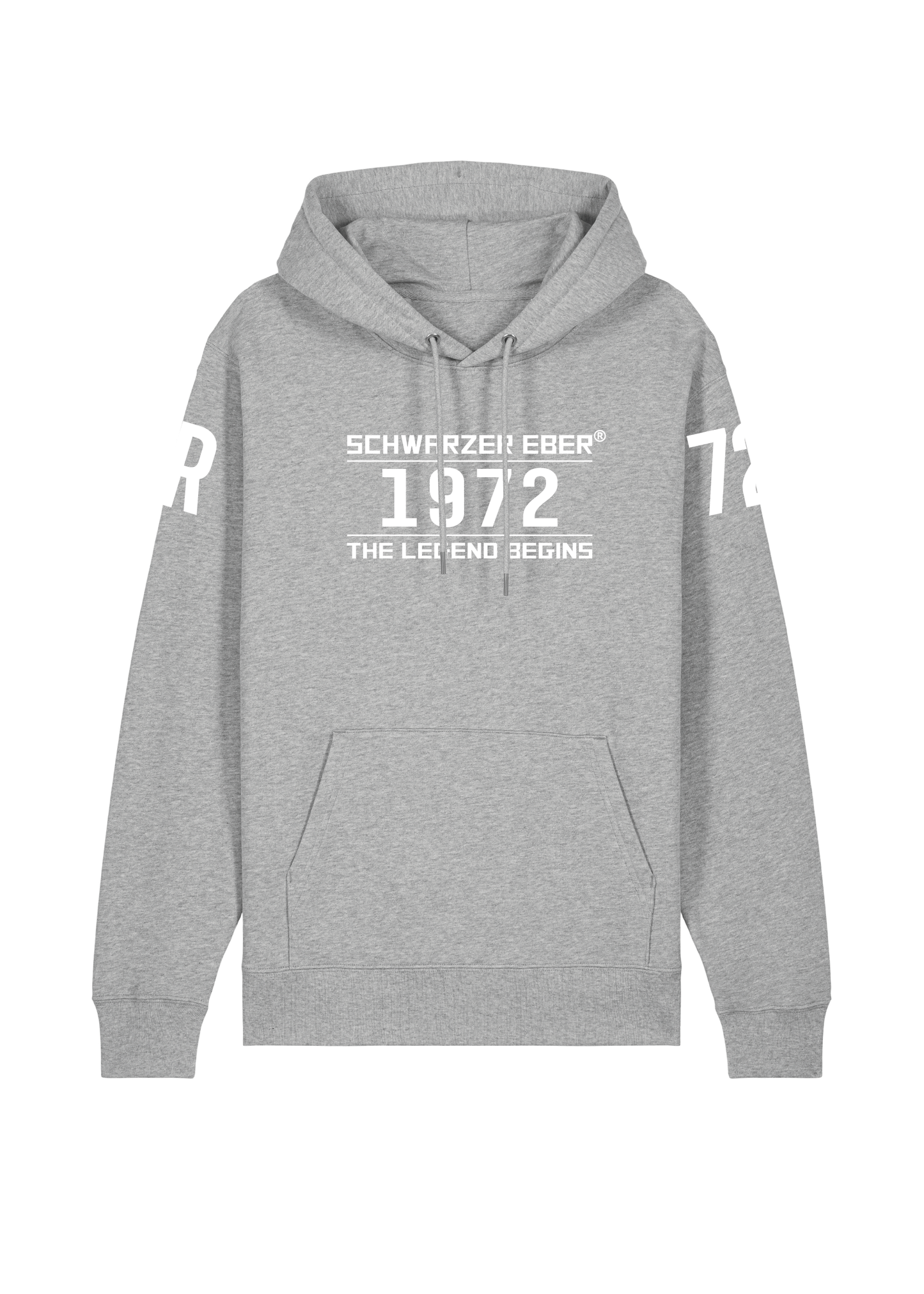 Hoodie Schwarzer Eber Heather Grey