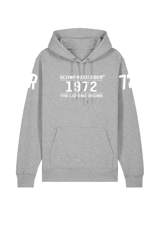 Hoodie Schwarzer Eber Heather Grey